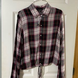 express cropped flannel